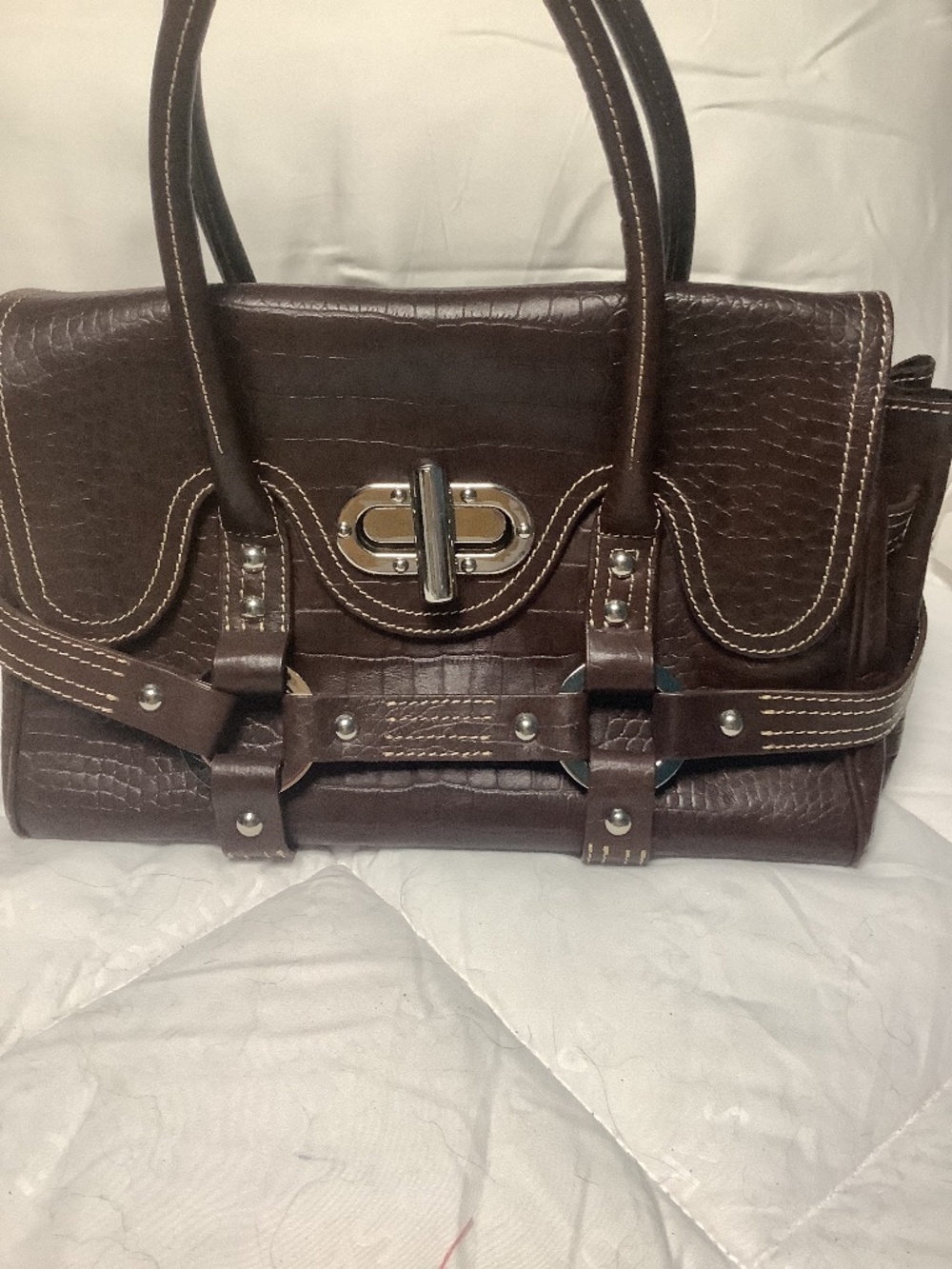 Brown leather bag